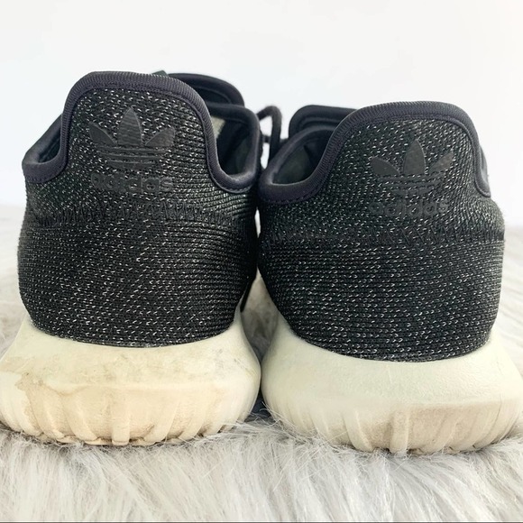 Adidas Tubular Shadow Black Sparkle Sneaker Shoes 10 - Picture 8 of 12